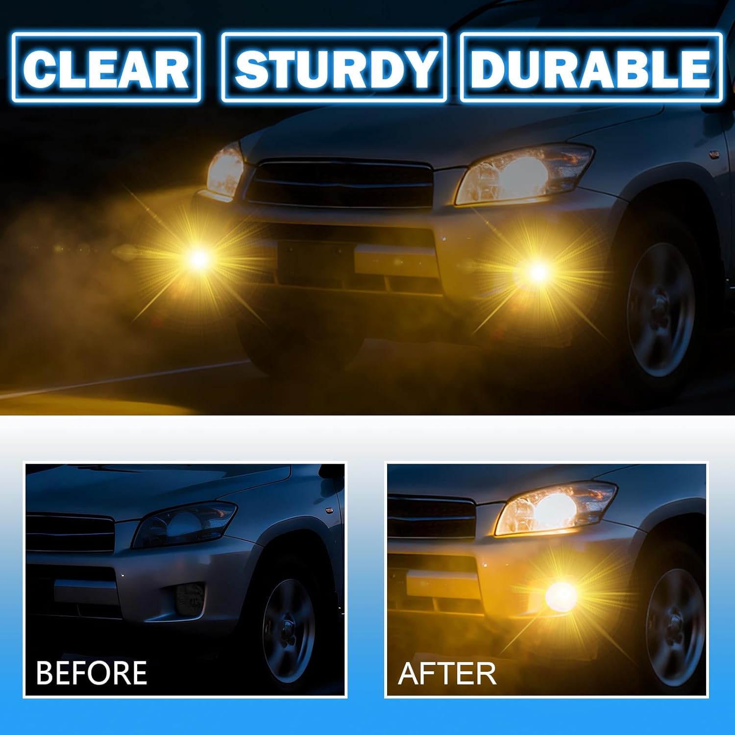 OKSIWA Fog Lights Compatible with 2004-2005 Rav4/ 2005-2007 Avalon/ 2006-2009 4 Runner/ 2005-2006 Lexus ES330, 1 Pair Front Bumper Driving Fog Lamps Clear Lens-4