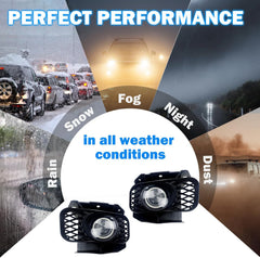 OKSIWA LED&DRL Fog Lights Compatible with 2015-2020 Ford F150, LED Fog Light Assembly Kit with Daytime Running Lights,Front Bumper Lamps Set-6