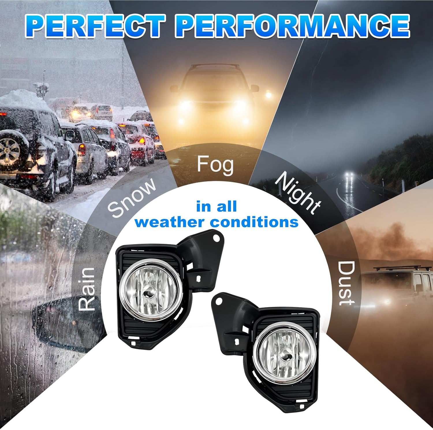 OKSIWA Fog Lights Compatible with 2014-2018 Toyota Hiace Bumper Driving Fog Lamps Assemblies with Switch and Wiring Harness-5