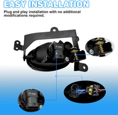 OKSIWA Fog Lights Compatible with 2DR Honda Civic Coupe 2006-2008 Pair Bumper Driving Fog Lamps with H11 12V 55W Halogen Bulb (Amber Lens)-5