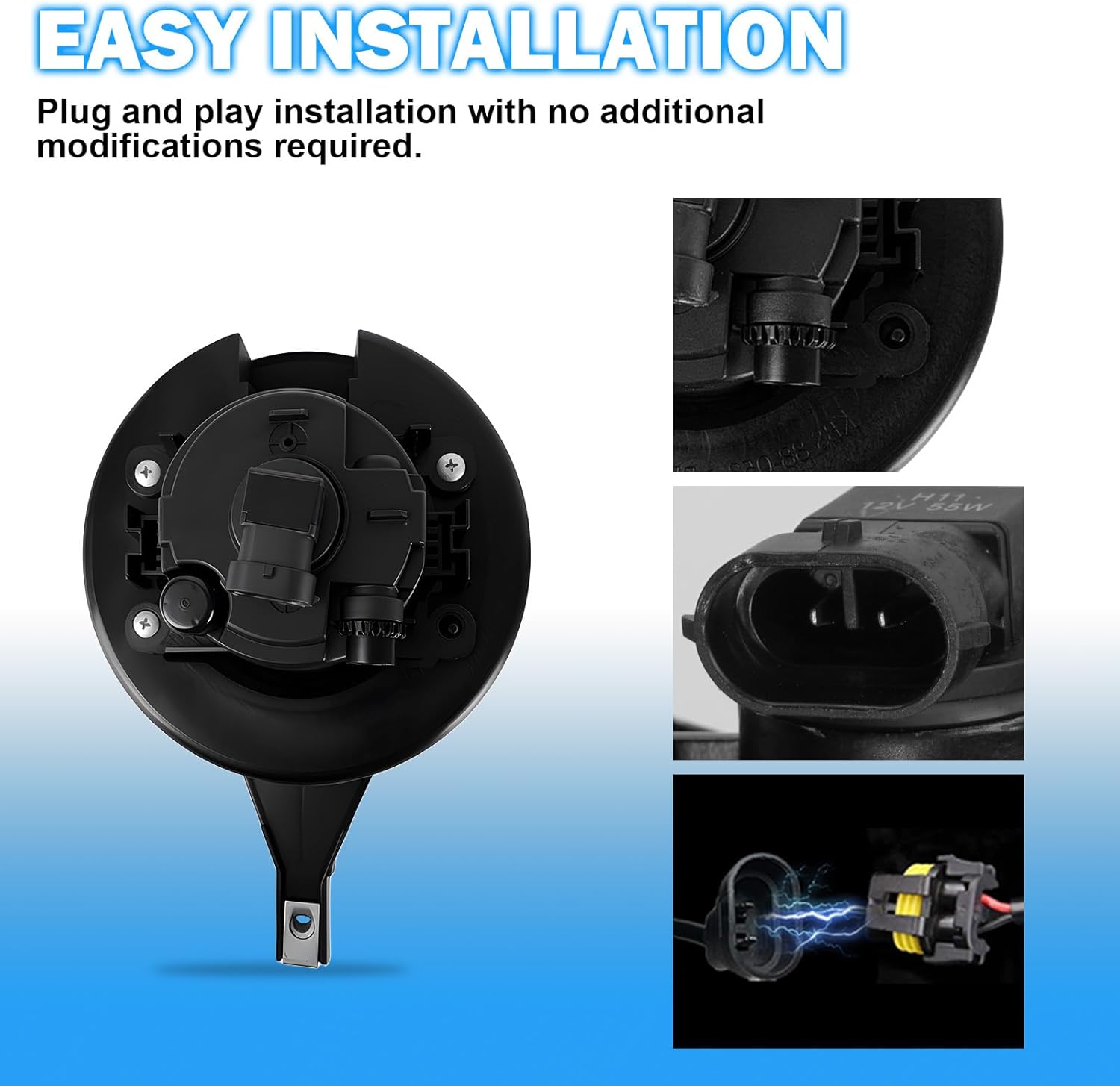 OKSIWA Fog Lights Assemblies Compatible With 2017 2018 2019 2020 2021 2022 Nissan FRONTIER SL Front Bumper Fog Lights-5