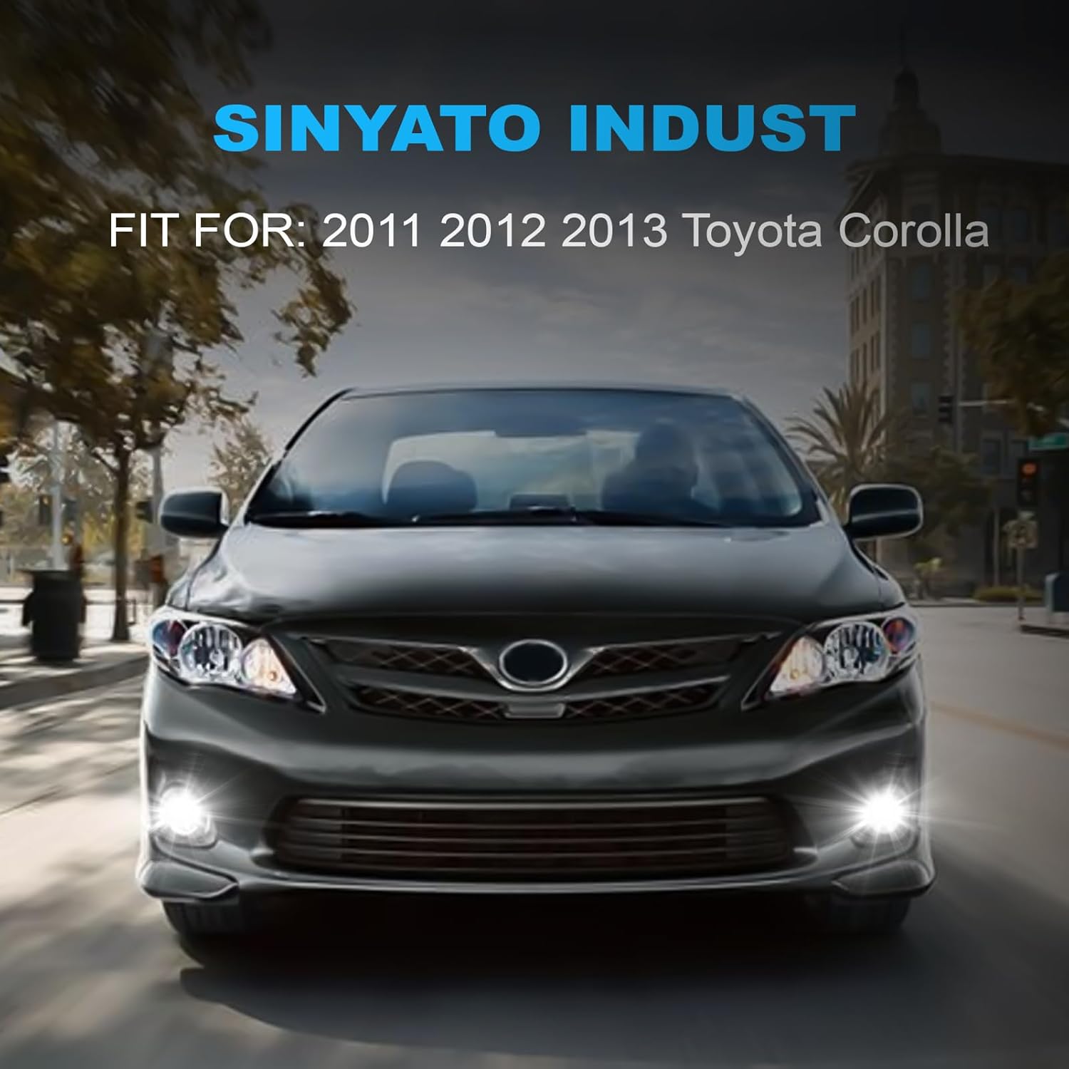 OKSIWA LED Fog Lights Assembly Compatible with Toyota Corolla 2011 2012 2013, Bumper Driving Fog lamp Replacement, DOT Certified - 1 pair