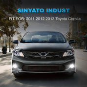 OKSIWA LED Fog Lights Assembly Compatible with Toyota Corolla 2011 2012 2013, Bumper Driving Fog lamp Replacement, DOT Certified - 1 pair