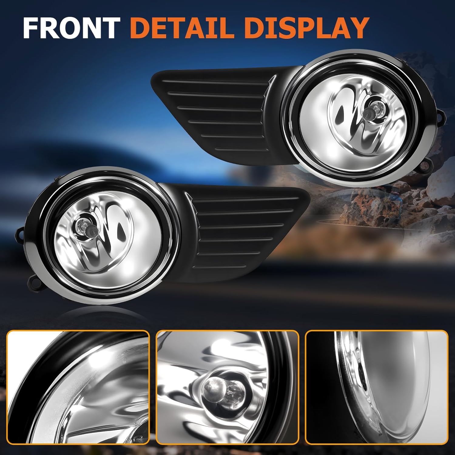 OKSIWA LED Fog Lights Compatible With 2012-2016 Sienna Se Front Bumper Driving Fog Lamps for Passenger and Driver Side (Clear Lens)-4