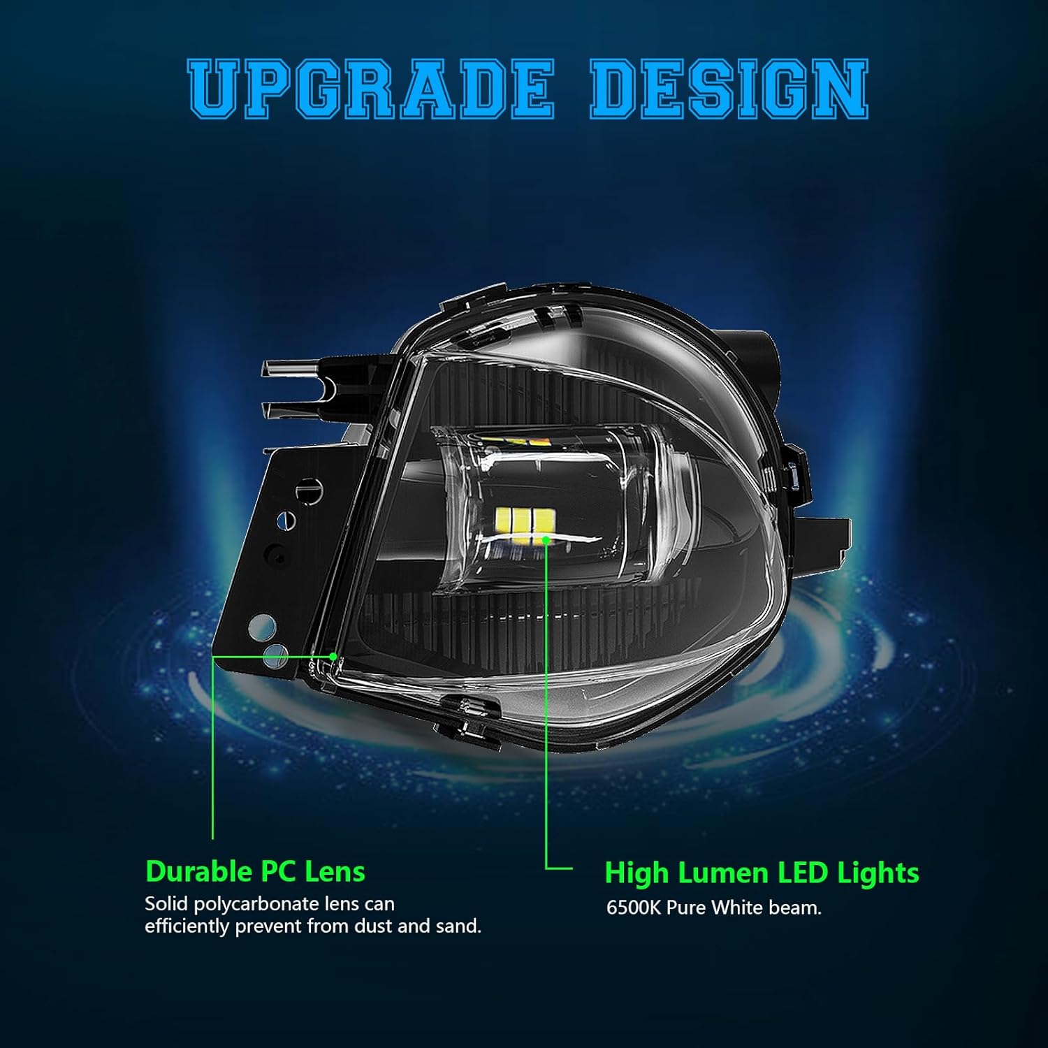 OKSIWA Led Fog Lights for 06-08 BMW E90 3 Series 323i 325i 325xi 330i 330xi 335i 335xi 328i 328xi 2006 2007 2008 Upgrade LED Fog Lights 1 Pair-4