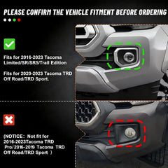 OKSIWA LED DRL Lights Assemblies for 2016–2023 Toyota Tacoma Limited/SR/SR5/Trail Edition, DRL with Dynamic Startup Animation & Flowing Amber Turn Signal, Front Bumper, 1 Pair（Smoked）-5