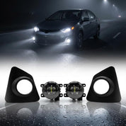 OKSIWA LED Fog Light for 2014 2015 2016 Toyota Corolla S SE,Fog lamp Assembly Replacement, IP67 Waterproof, Clear Lens,Include Fog Wiring Harness