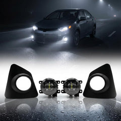 OKSIWA LED Fog Light for 2014 2015 2016 Toyota Corolla S SE,Fog lamp Assembly Replacement, IP67 Waterproof, Clear Lens,Include Fog Wiring Harness-1