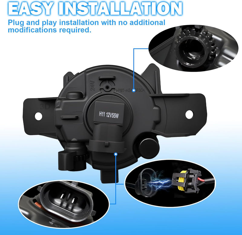 OKSIWA Halogen Fog Light Replacement for Nissan Altima 2008-2013/Rogue 2008-2015/Maxima 2009-2014/Versa 2012-2016/Murano 2015-2016/Pathfi Driver and Passenger Side-6