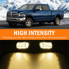 OKSIWA Halogen Fog Lights for Dodge Ram 1500 2009-2012,Dodge Ram 2500 2010-2018,Dodge Ram 3500 2012-2018 Pickup Truck Bumper Fog Lamps Replacement,Excluding Wiring Harness-2