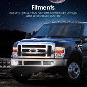 OKSIWA LED Fog Lights Compatible with 2008-2010 Ford F250 F350 F450 Super Duty Truck, Front Driving Lamps Clear Lens Assembly Replacement, DOT Approved (1 Pair)