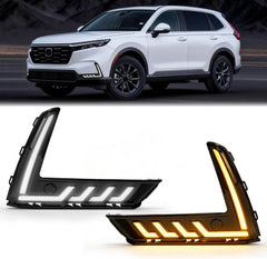3-Color LED DRL with Startup Animation & Wiring Harness for 2023-2025 Honda CR-V White/Amber/Blue Plug & Play-1