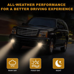 OKSIWA 1 Pair Halogen Fog Lights for 2002-2006 Cadillac Escalade/EXT, 03 04 05 06 Escalade ESV-2