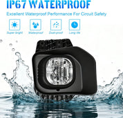 OKSIWA Fog Lights Compatible for Ford 2011-2016 F250/F350/F450/F550 Super Duty, Bumper Driving LED Fog Lamp Assembly Replacement FogLight Kit, DOT Certified（1 Pair）