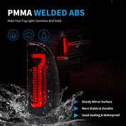 OKSIWA Sequential Full LED Tail Light Assembly for 2005-2015 Toyota Tacoma, 2nd Gen Tacoma - Animated, Dynamic Turn Signal, Brake, Reverse Lights - Smoked