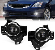 OKSIWA LED Fog Lights,Compatible with Nissan Altima Sedan 2010 2011 2012,Front Bumer Driving Light,Fog Lamp Assembly,with Wiring Harness, Switch,Plug and Play,Waterproof