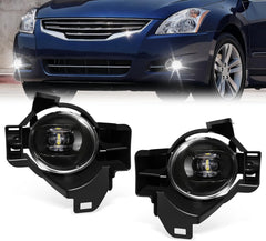 OKSIWA LED Fog Lights,Compatible with Nissan Altima Sedan 2010 2011 2012,Front Bumer Driving Light,Fog Lamp Assembly,with Wiring Harness, Switch,Plug and Play,Waterproof-1