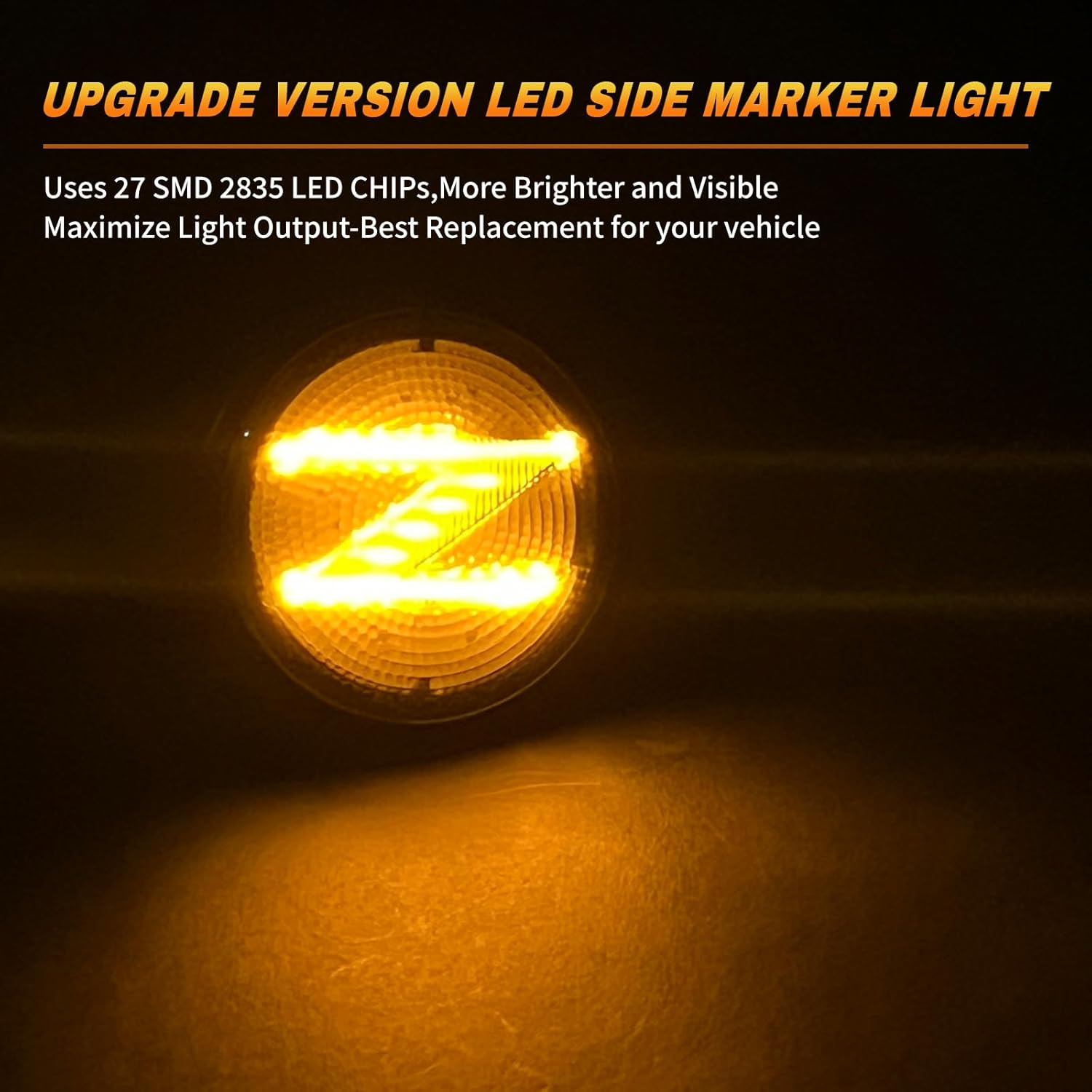 OKSIWA LED Side Marker Lights for Nissan 350z Z33 2003-2009, Nissan 370z Z34 2009-2020,With Sequential Amber Turn Signals One pair-4