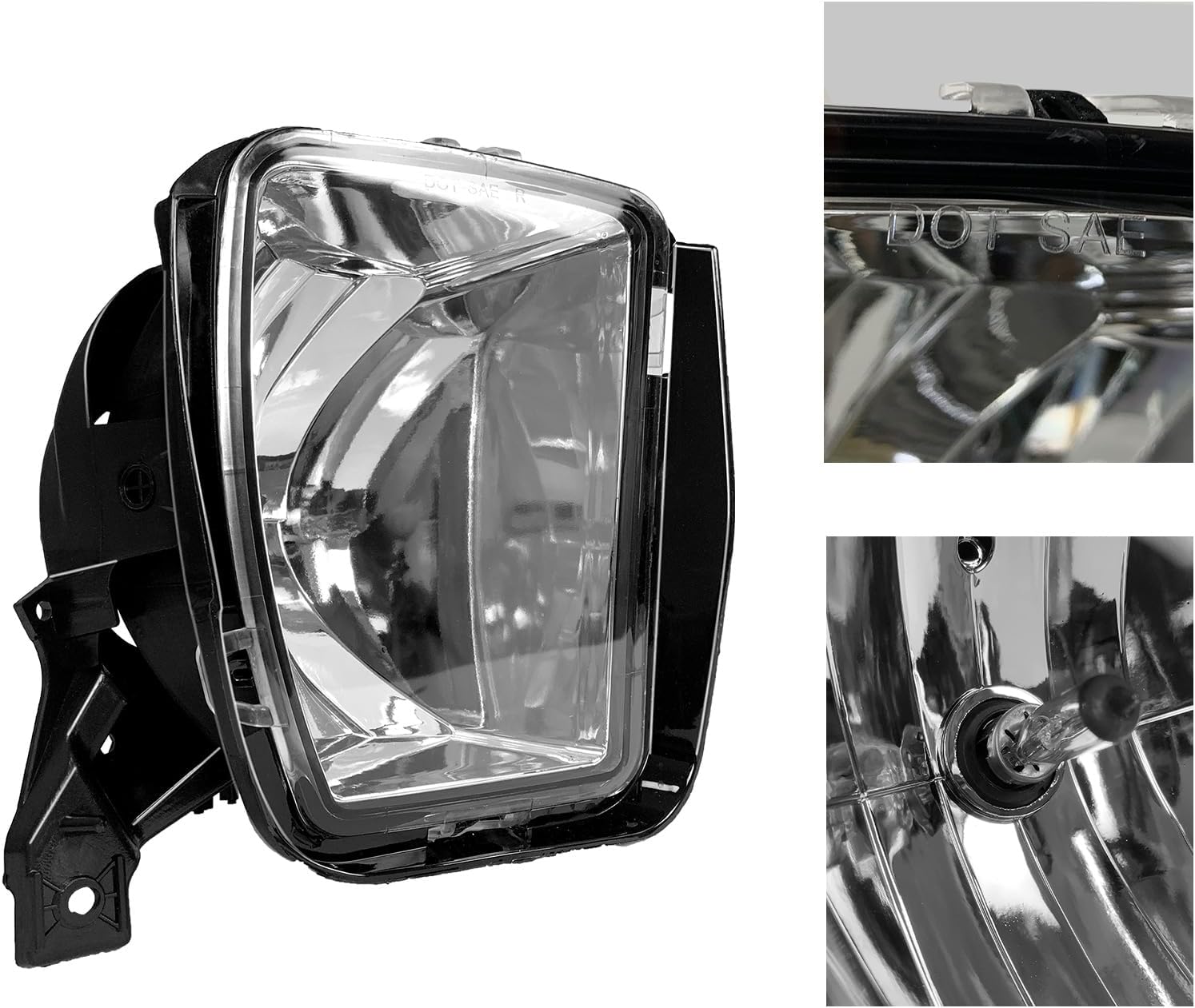 OKSIWA Fog Light fit for 2013 2014 2015 2016 2017 2018 Dodge Ram 1500 Pickup 2019 2020 2021 RAM 1500 Classic(Not Fit for Rebel Model), A Pair Of Fog Lamps With 9006 12V 35W Halogen Bulbs-3