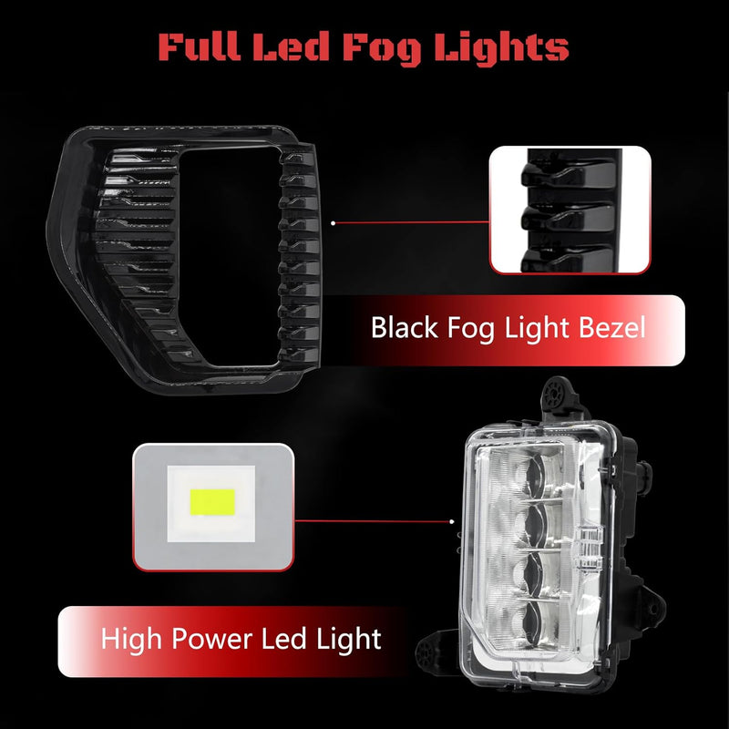 DOT Approved LED Fog Lights for 2019-2022 GMC Sierra Plug & Play-4
