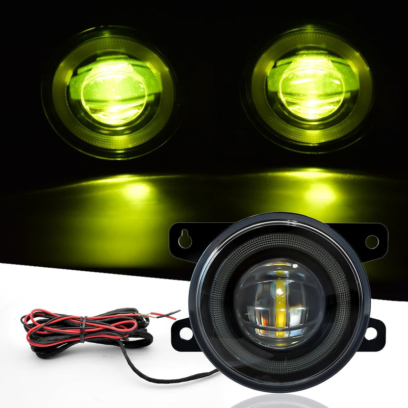 OKSIWA Yellow LED Fog Lights with Blue Running Lights for 2016-2021 Civic 2014-2021 JAZZ 2018-2020 Odyssey 2017-2020 Ridgeline CR-V CR-Z HR-V Pilot, for Acura RDX ILX TL TSX 1Pair Fog Lamps-1