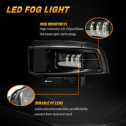 OKSIWA Upgrade LED Fog Lights for 2005-2013 Chevrolet Corvette C6 Base Models,Drving Fog Lamp Replacement, Plug N Play,Waterproof, Clear Lens