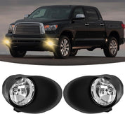 OKSIWA Fog Lights Compatible with Toyota Tundra 2007-2013, Front Driving Fog Lamp Assembly, Halogen Bulbs，OEM-Style Replacement, Clear Lens（1 Pair）