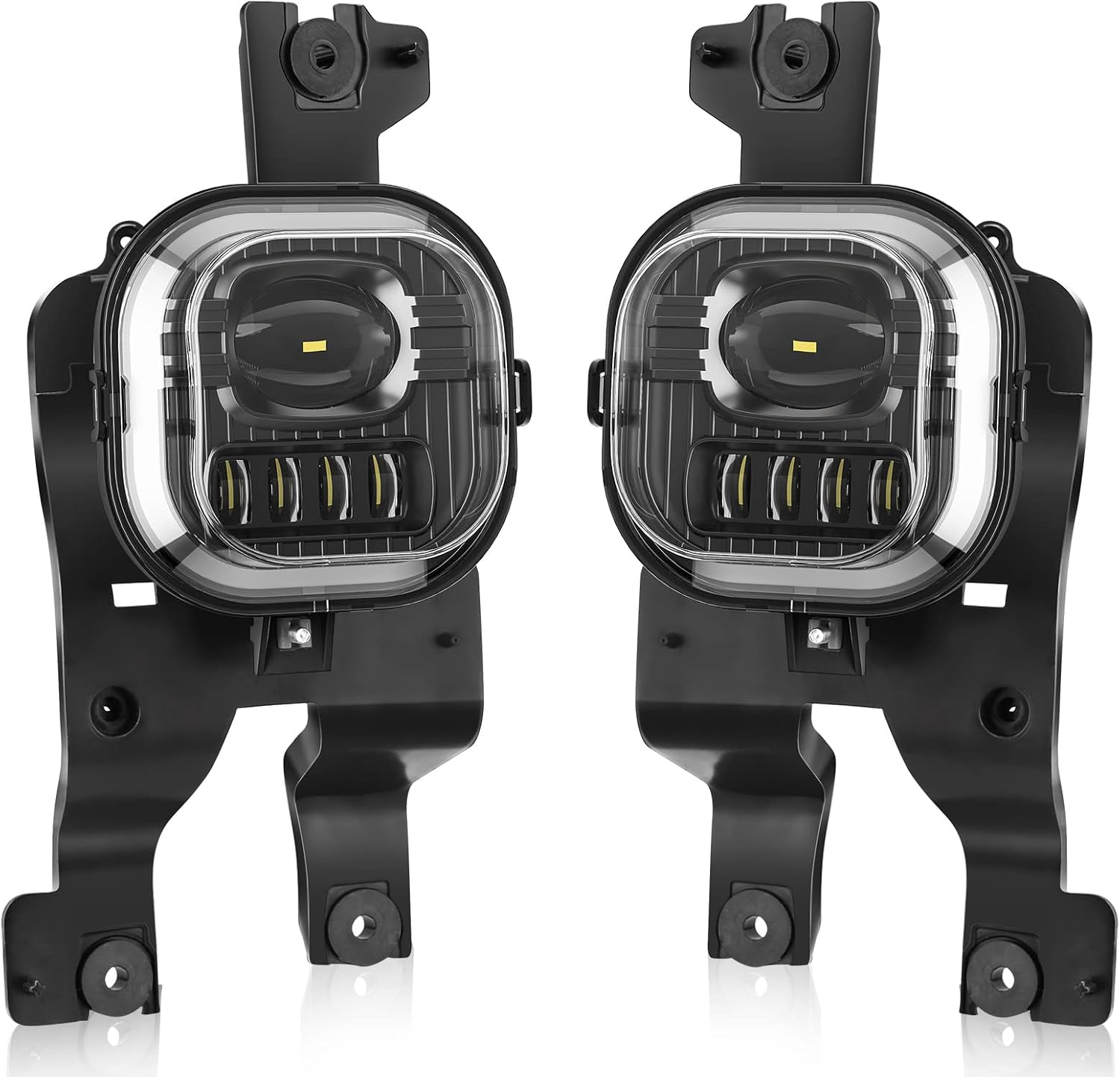 OKSIWA LED Fog Lights Compatible with 2008-2010 Ford F250 F350 F450 Super Duty Truck, Front Driving Lamps Clear Lens Assembly Replacement, DOT Approved (1 Pair)