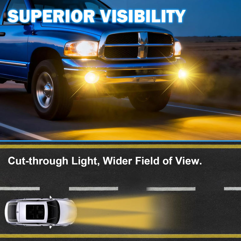 OKSIWA Fog Lights Compatible With 2002-2009 Ram 1500 2500 3500/2004-2006 Durango Pickup Truck 2002-2008 Ram Front Bumper Driving Fog Lamp 1 Pair of Fog Lights Clear Lens-2