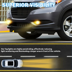 OKSIWA Fog Lights Assembly Compatible With 2015 2016 2017 2018 2019 2020 2021 2022 2023 HR-V/VEZE Front Bumper Driving Fog Lamp Light Kits-2