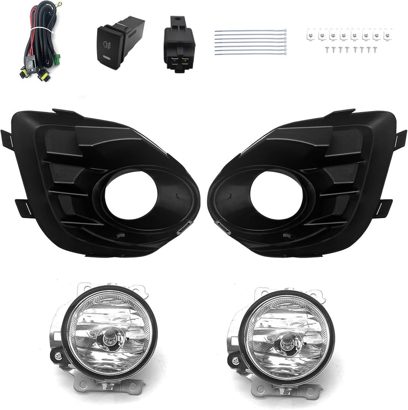 OKSIWA Fog Lights Compatible with 2016 2017 Mitsubishi Lancer 1 Pair Front Bumper Driving Fog Lamps with Wiring Harness& Switch- Clear Lens-6