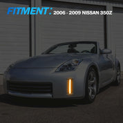 OKSIWA LED Side Marker Lights for Nissan 350Z LCI 2006-2009, Front Bumper Reflector Side Marker with DRL & Turn Signals, Left & Right Side
