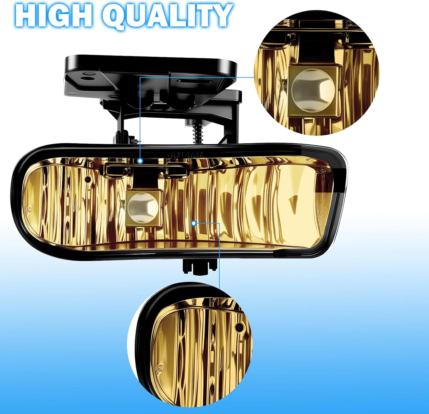 DOT Approved Halogen Fog Lights with Yellow Lens for 1999-2002 GMC Sierra & 2000-2006 GMC Yukon Plug & Play-5