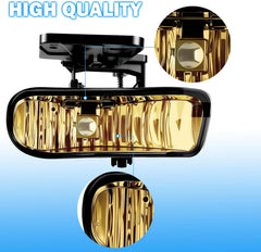 DOT Approved Halogen Fog Lights with Yellow Lens for 1999-2002 GMC Sierra & 2000-2006 GMC Yukon Plug & Play-5