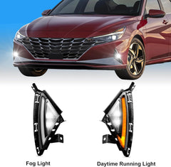 OKSIWA LED Fog Lights Compatible with 2022-2024 Hyundai Elantra with DRL Turn Signals Fog Lamps Assemblies w/Switch and Wiring Harness-3