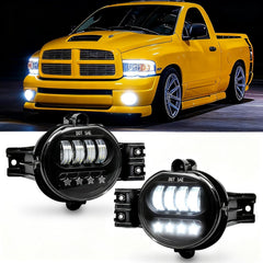 OKSIWA LED Fog Lights for 2002-2008 Dodge Ram 1500, 2003-2009 Ram 2500 3500, 2004-2006 Durango Pickup, Led Fog Lamp Upgrade and Modified - 4 Star-1