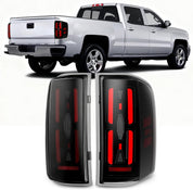 OKSIWA Full LED Tail Lights Assemble Compatible for 2007-2013 Chevy Silverado 1500& 2007-2014 Chevy Silverado 2500HD/3500HD With Start-Up Animation, Dynamic Turn Signals, Brake Light,Reverse Light-Smoked