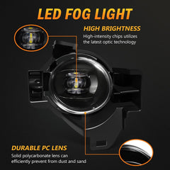 OKSIWA LED Fog Lights,Compatible with Nissan Altima Sedan 2010 2011 2012,Front Bumer Driving Light,Fog Lamp Assembly,with Wiring Harness, Switch,Plug and Play,Waterproof-5