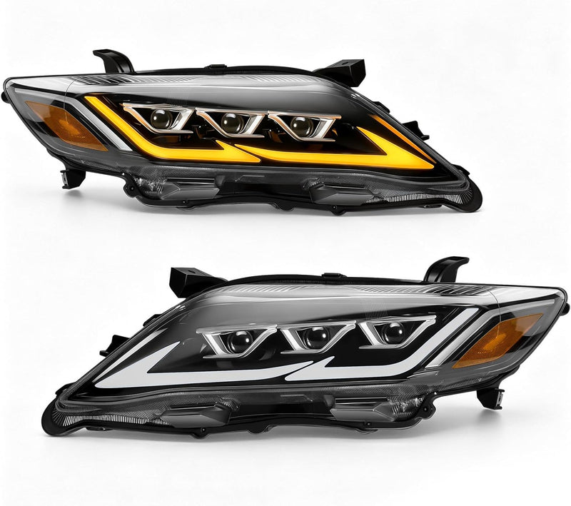 LED Projector Headlights with Startup Animation & Sequential Turn Signal for 2010-2011 Toyota Camry XV40 DRL High Low Beam Clear Lens Waterproof Plug & Play 1 Pair-7