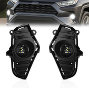 OKSIWA Fog Lights Compatible with 2019 2020 2021 2022 2023 2024 2025 Toyota RAV4 Fog Lamps Replacement 1 Pair Clear Lens with Switch and Wiring Kit(Not fit ADVENTURE)
