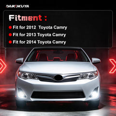 OKSIWA LED Fog Lights-For 2012-2014 Toyota Camry(Not for SE Models), Fog Light Assembly Replacement,Include Switch, Wiring Harness,Plug and Play,Black Bezels-3
