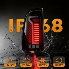 OKSIWA Sequential Full Led tail lights Fit for 2000-2006 Toyota Tundra Regular & Access Cab Starting Animated, Dynamic Turn Signal,Brake Light, Reverse Light Rear Light Assembly Replacement, Smoked-7