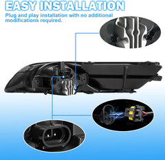 OKSIWA LED Fog Lights Assemblies Compatible With 2013 2014 2015 Nissan Sentra Clear Lens Front Bumper Fog Lights-4