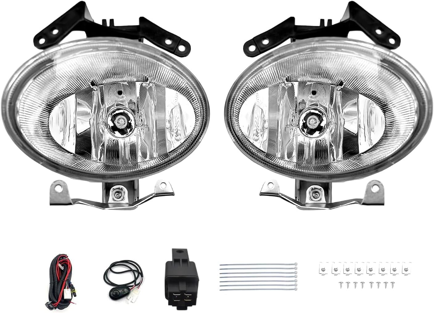 OKSIWA Fog Lights Compatible with 2007 2008 2009 Hyundai Santa Fe A Pair of Fog Light with Clear Lens Front Bumper Fog Lamps