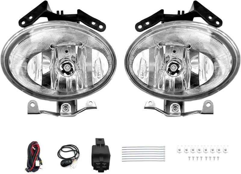 OKSIWA Fog Lights Compatible with 2007 2008 2009 Hyundai Santa Fe A Pair of Fog Light with Clear Lens Front Bumper Fog Lamps-1