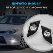 OKSIWA Fog Lights Assembly Compatible with 2014 2015 2016 Corolla/Altis CE ECO L LE, Bumper Driving Fog lamp Assembly Replacement (LED Fog Lights)