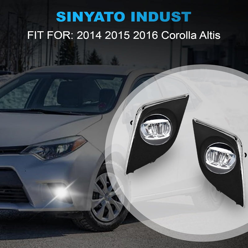 DOT approved LED Fog Lights for 2014-2016 Toyota Corolla Altis Plug & Play-2