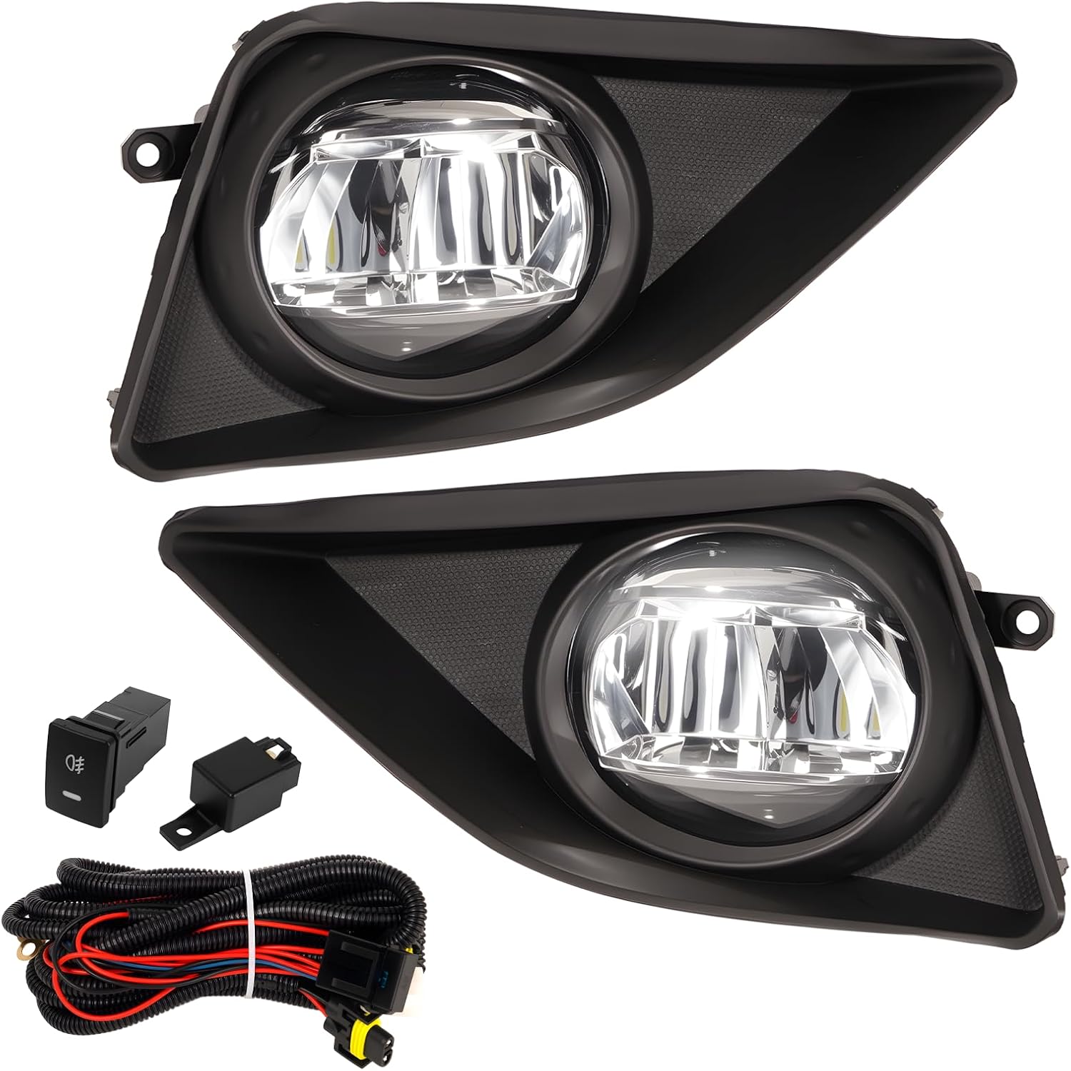 OKSIWA LED Fog Lights Compatible with 2008-2010 Toyota Corolla Bumper Driving Fog Lamps Assemblies with Switch and Wiring Harness-9