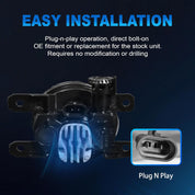 OKSIWA LED Fog Lights Assembly Compatible with Toyota Corolla 2011 2012 2013, Bumper Driving Fog lamp, DOT Certified - 1 Pair