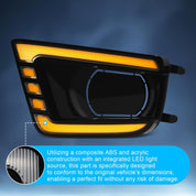 OKSIWA LED Daytime Running Lights For 2012 2013 2014 2015 Toyota Tacoma, with Amber Dynamic Turn Signal Lights, Fog Lights DRL Harness